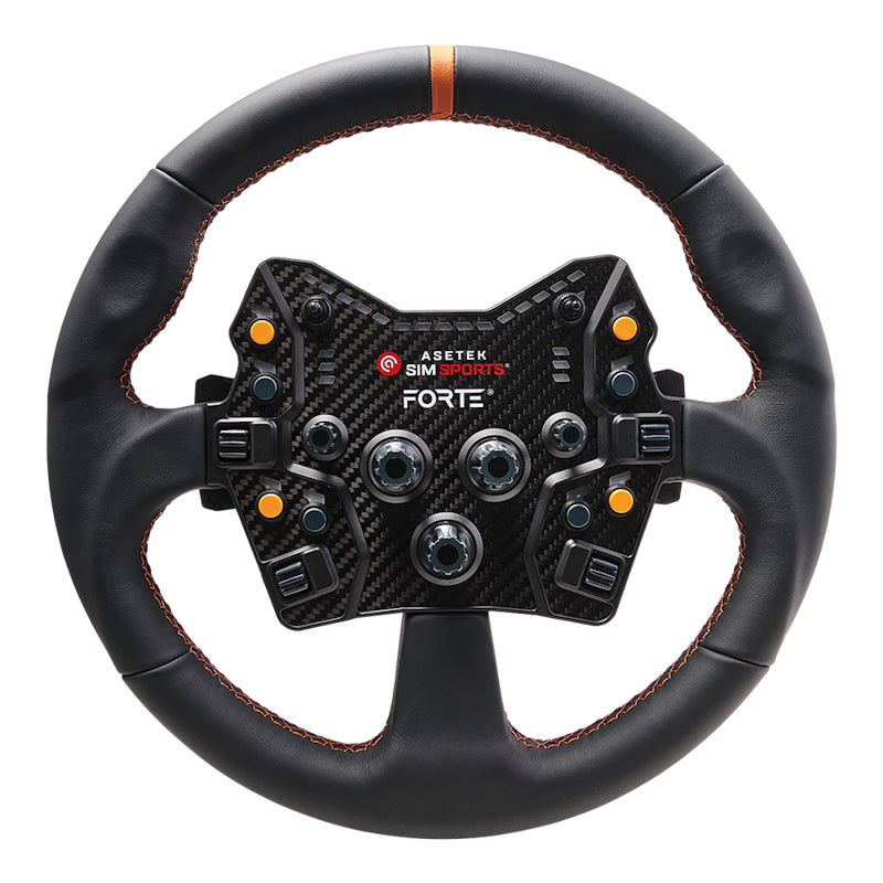 Round Black Leather Trim